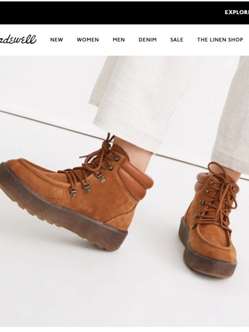 Madewell The Carsen Boot glazed pecan Women's Size 8